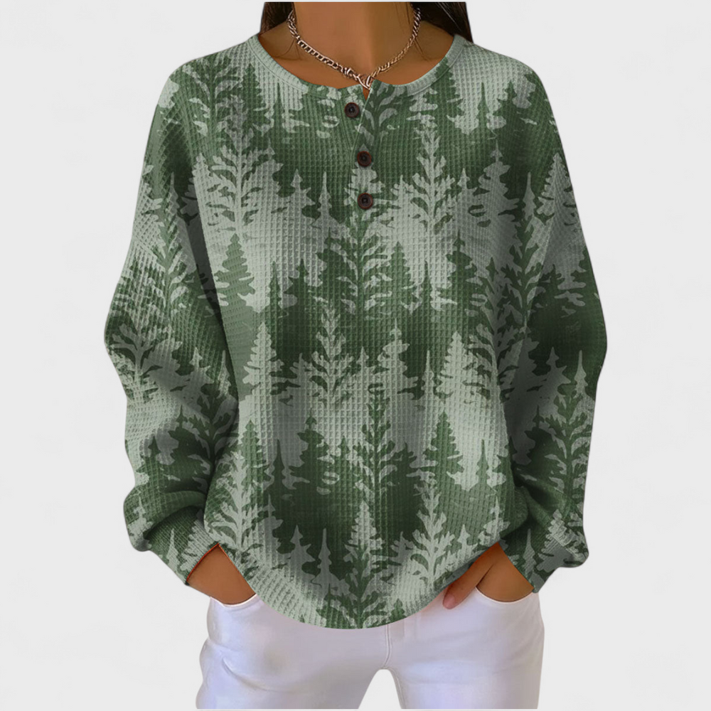 Małgorzata - Klasyczny sweatshirt z motywem drzewa