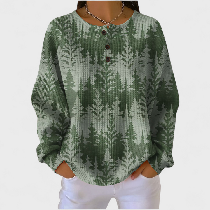 Małgorzata - Klasyczny sweatshirt z motywem drzewa