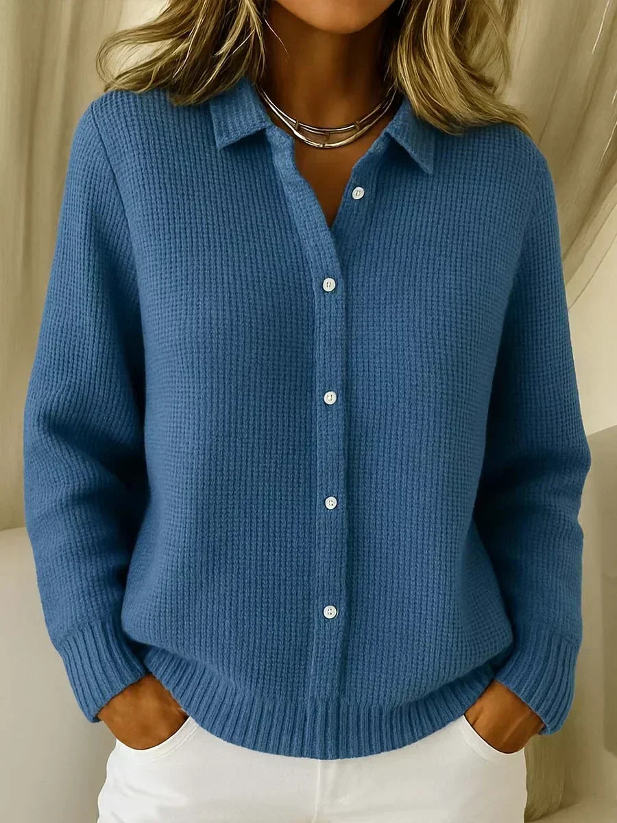 Alicja - Strukturalny sweter z guzikami